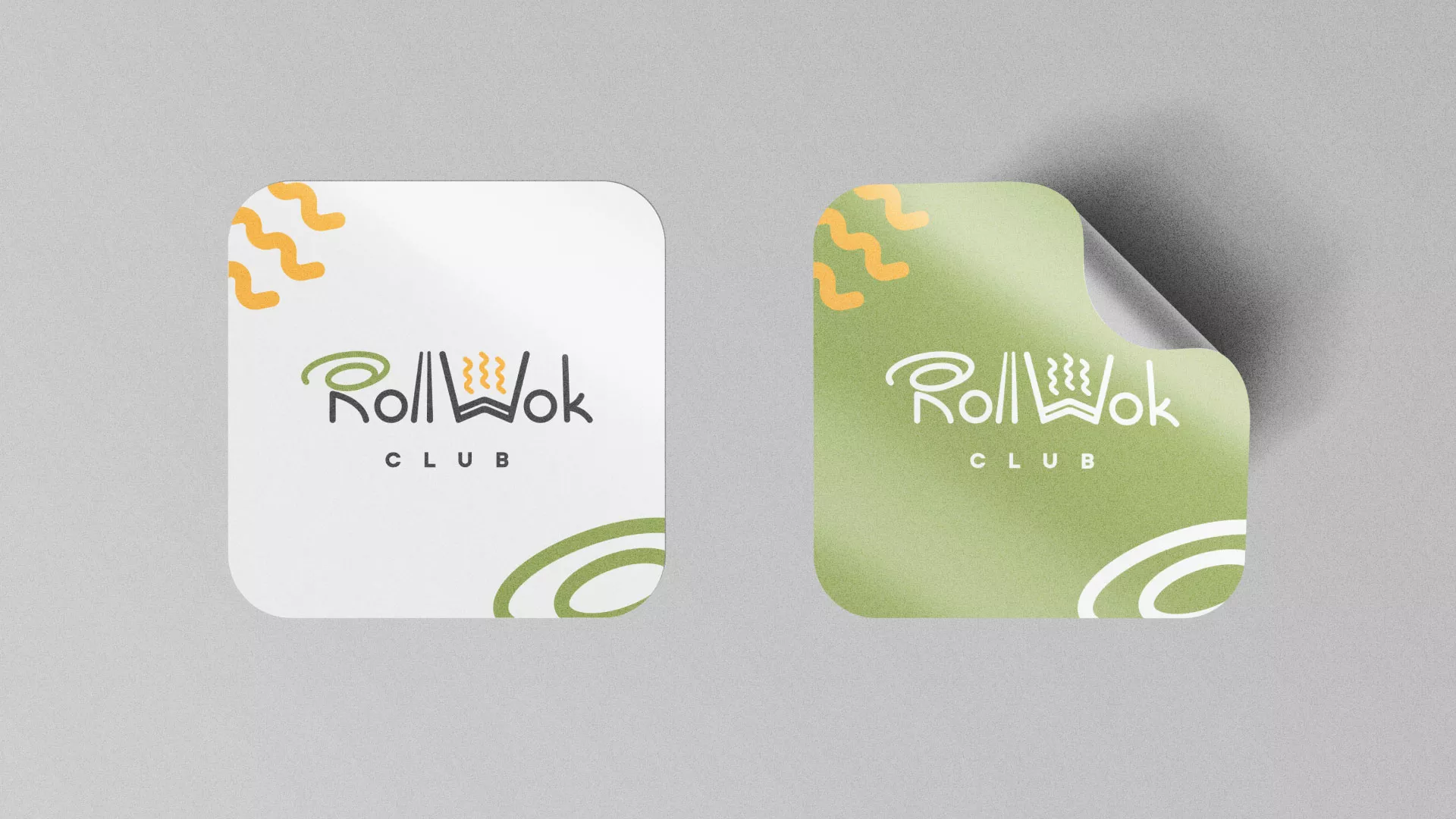 Разработка логотипа и фирменного стиля суши-бара «Roll Wok Club» в Козловке